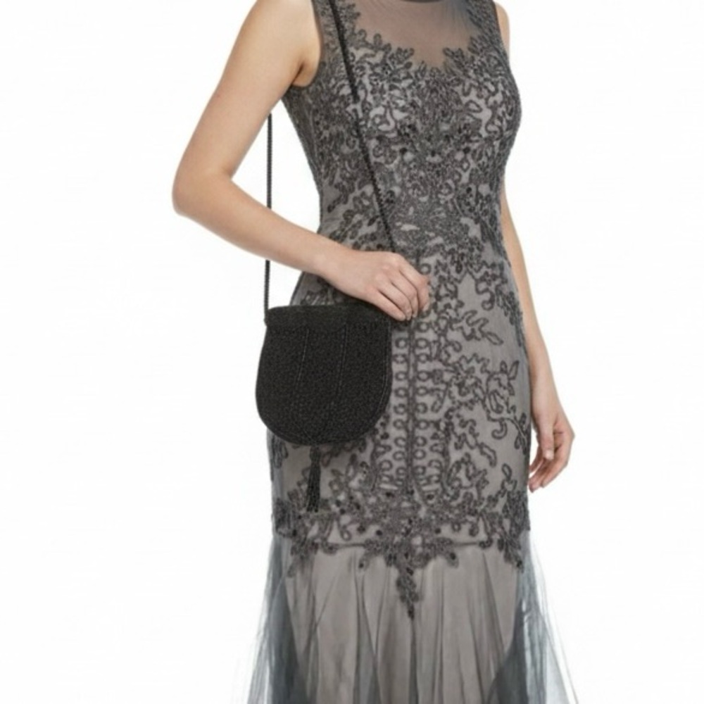 Carla Marchi Elegant Black Beaded Women's Bag